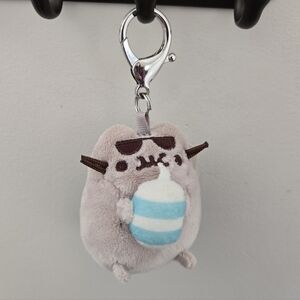 Pusheen GUND Mini Plush Series 10 Lazy Summer With Drink Keychain 2019